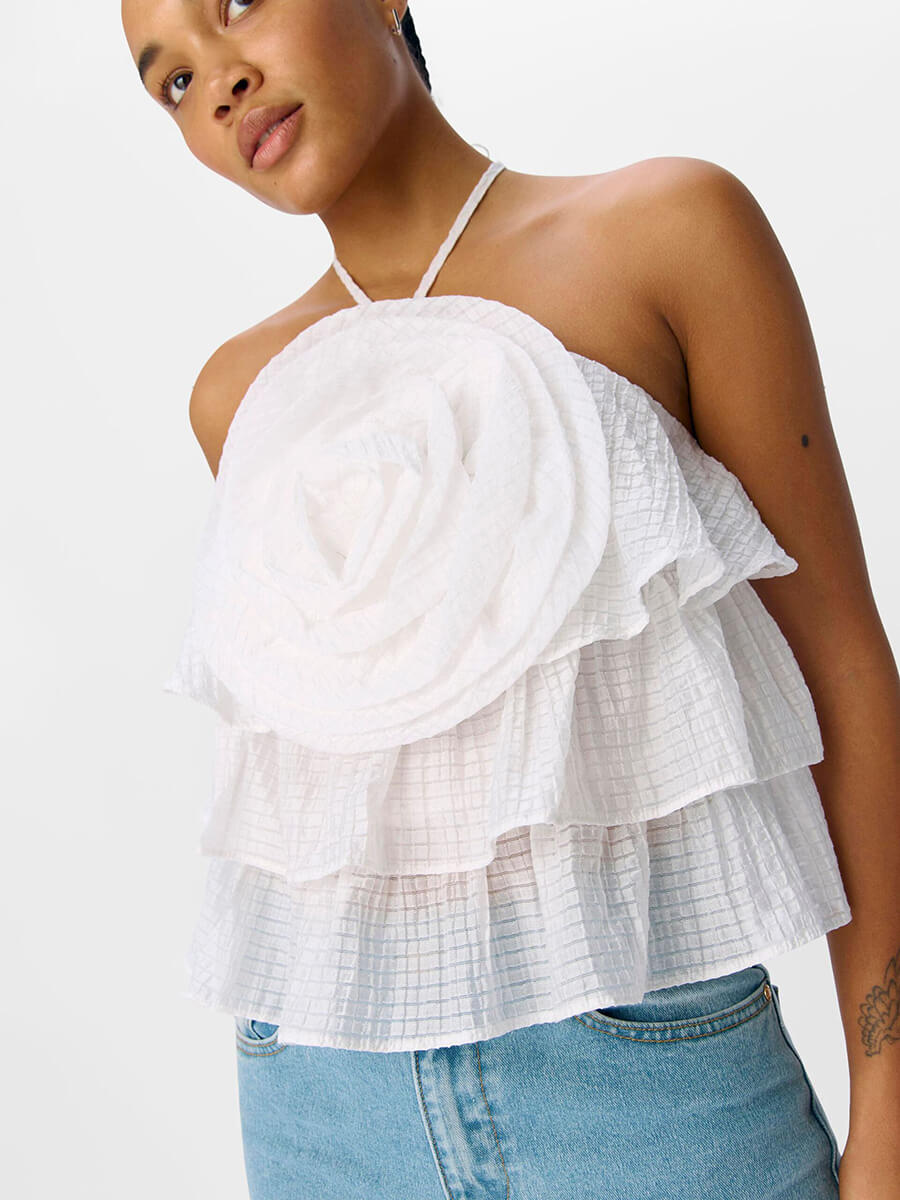 Object - Britney Halterneck Top - White 3