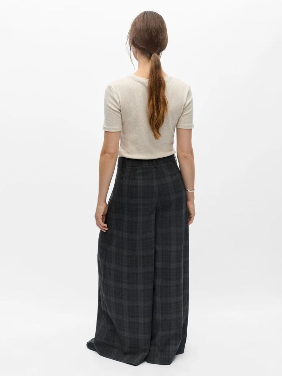Object - Diena Pants - Check Gun Metal
