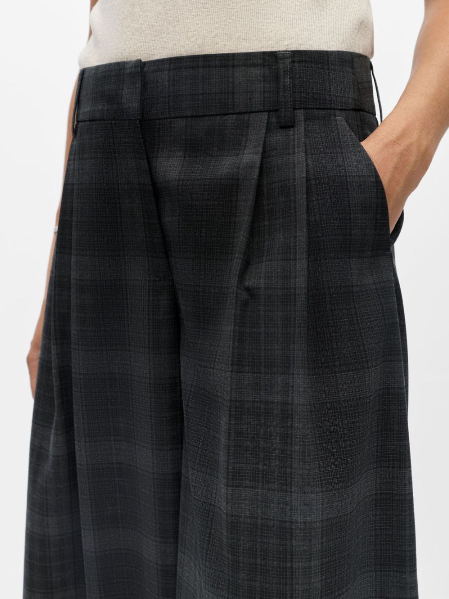 Object - Diena Pants - Check Gun Metal