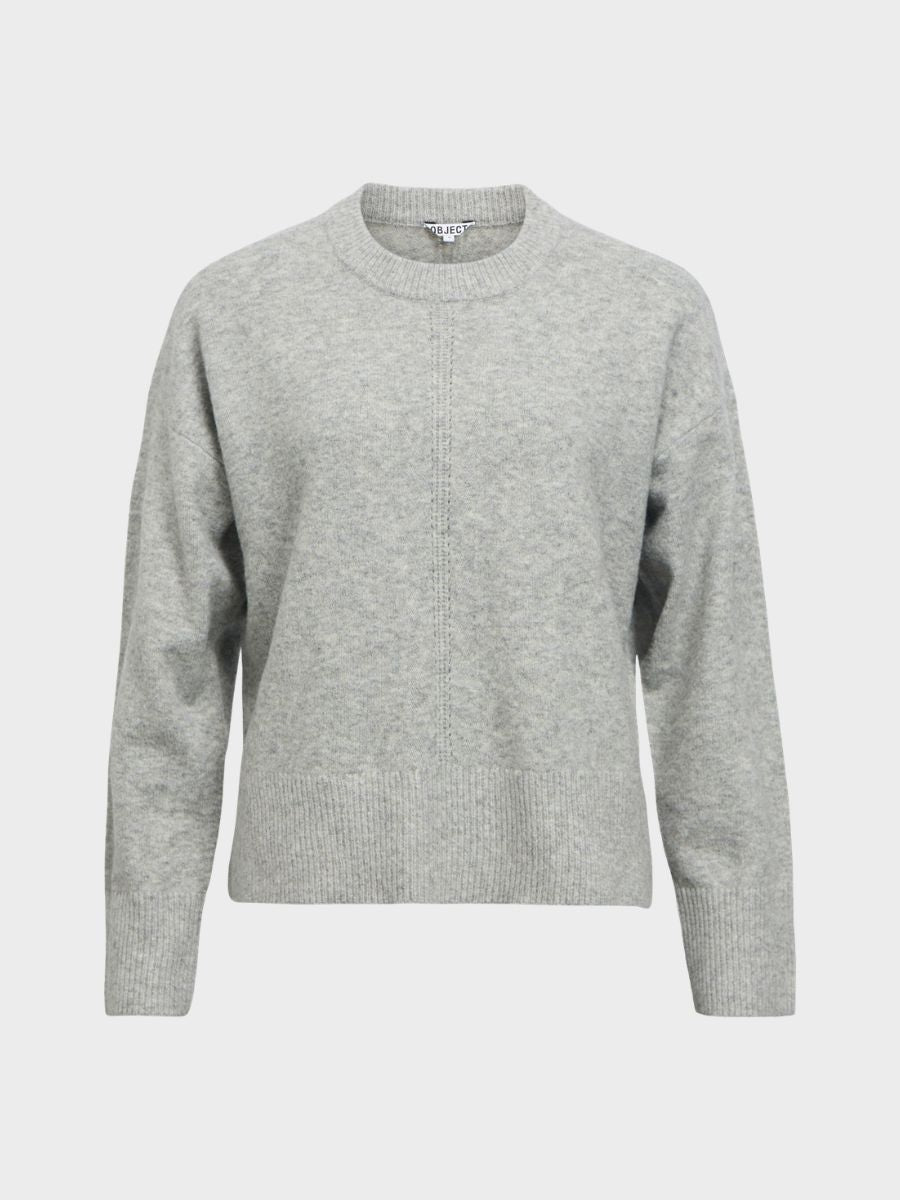 Object - Juno Pullover - Medium Grey Melange