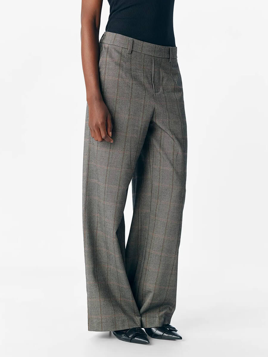 Object - Lisa Wide Pants - Black Humus/Tannin