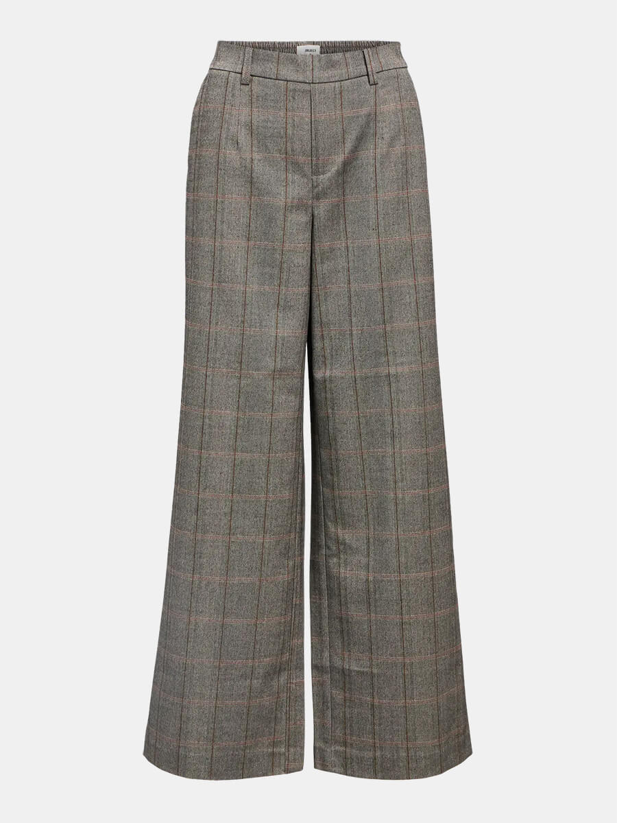 Object - Lisa Wide Pants - Black Humus/Tannin
