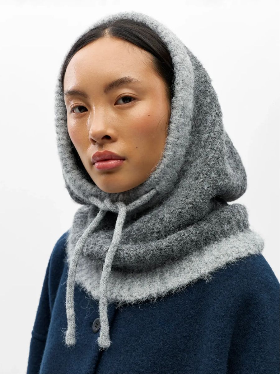 Object - Milu Knitted Balaclava - Medium Grey Melange