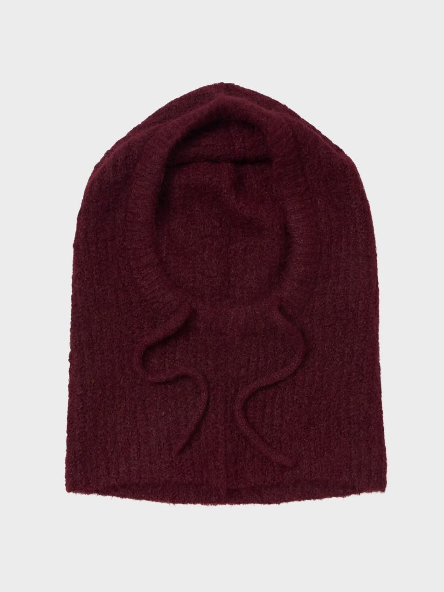 Object - Milu Knitted Balaclava - Windsor Wine Melange