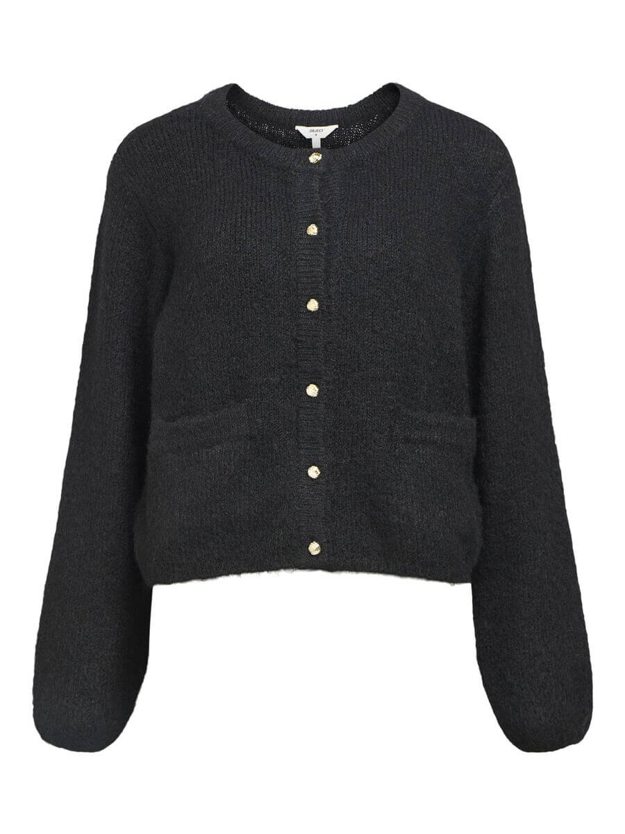 Object - Saggia Knitted Cardigan - Black