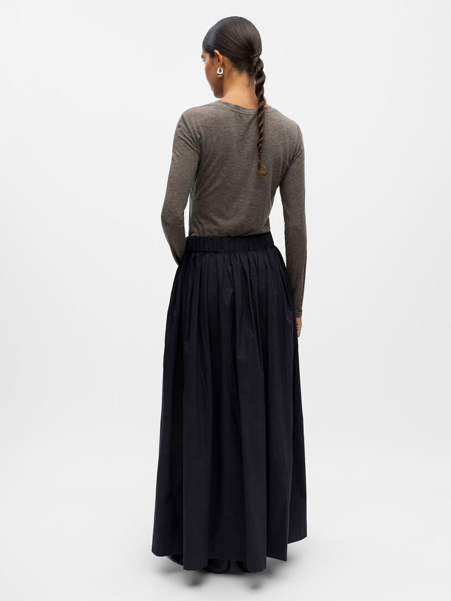 Object Paige A-Line Maxi Skirt - Black