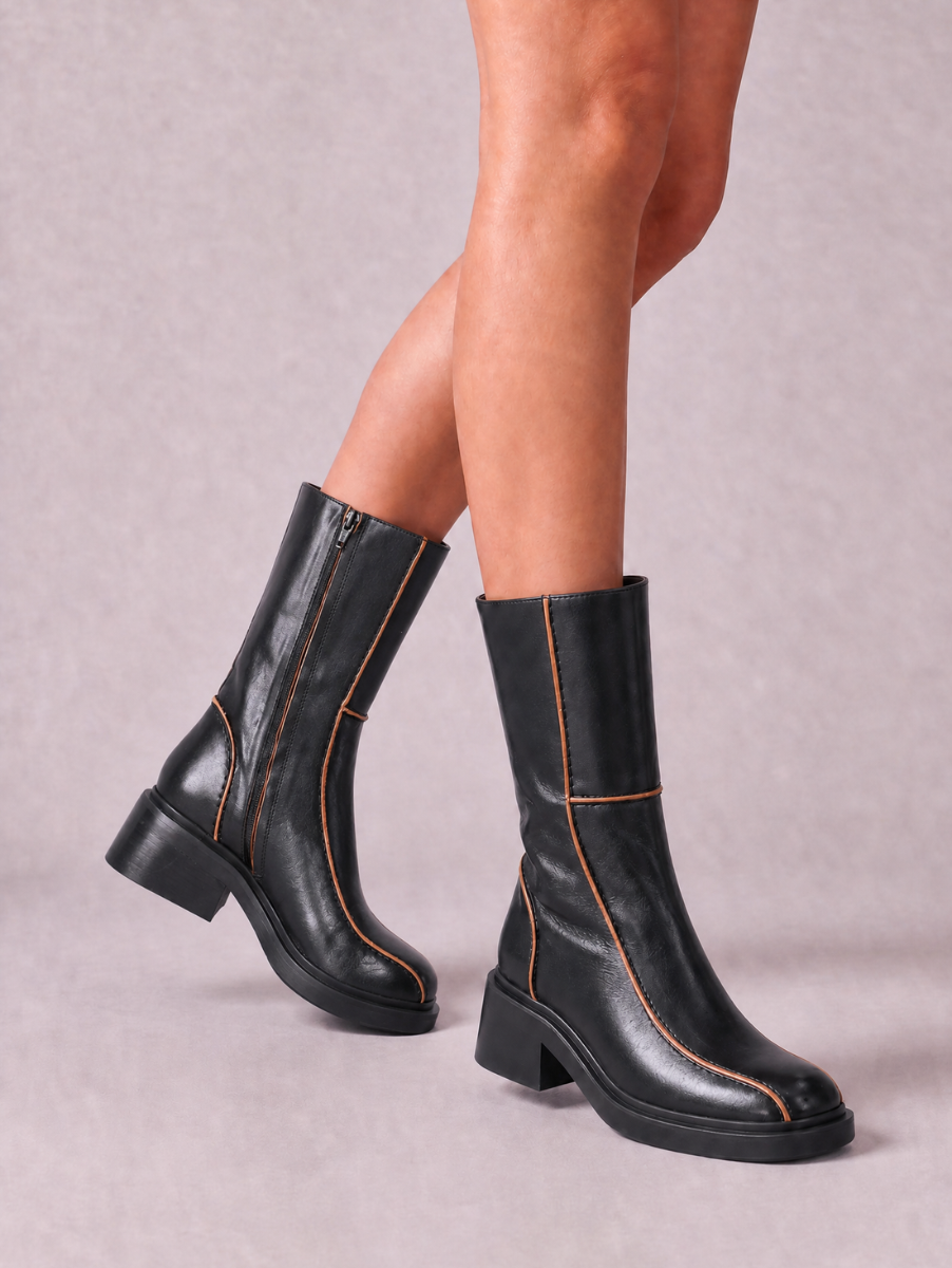 Billi Bi - Panel Boots - Black Redwood