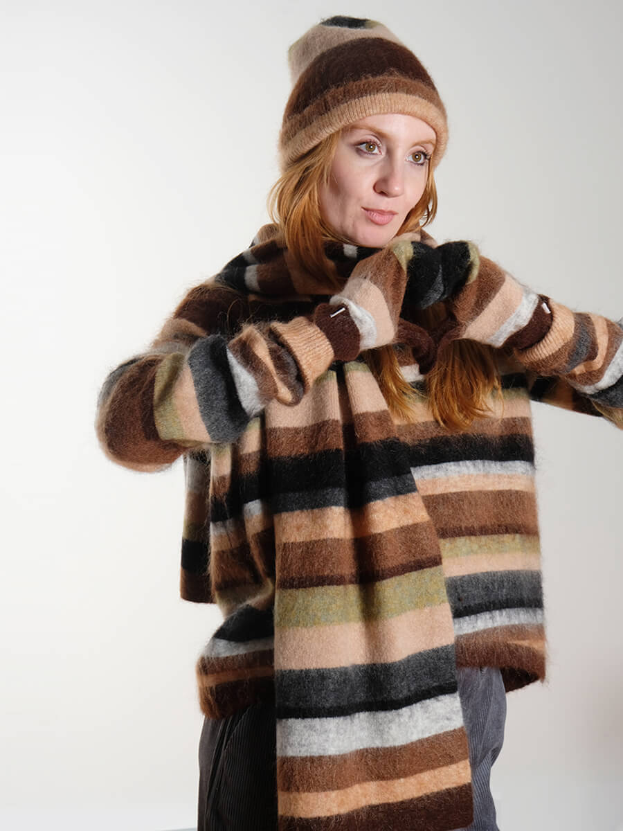 Striped Beanie - 900 Multi