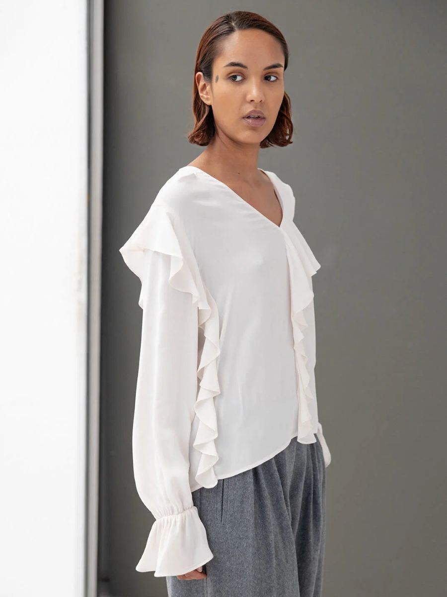 Project AJ117 - Babette Blouse - Chalk