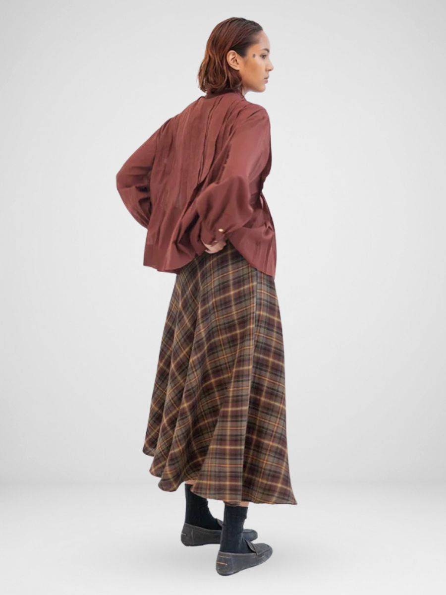 Project AJ117 - Mary Skirt - Army Brown