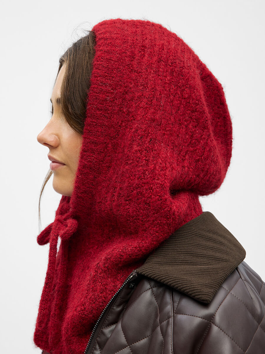 OBJMILU Balaclava red dahlia melange