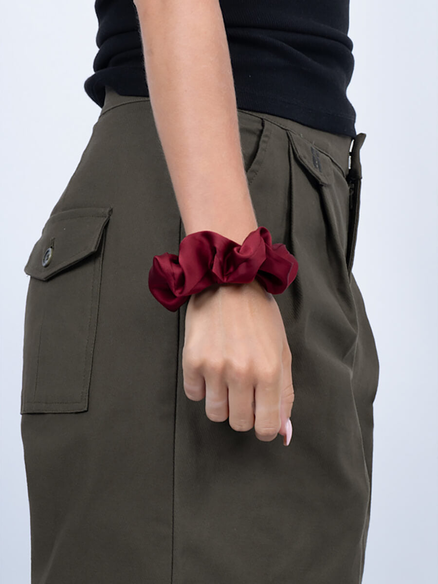 SUI AVA Ribbon Scrunchie French Wine