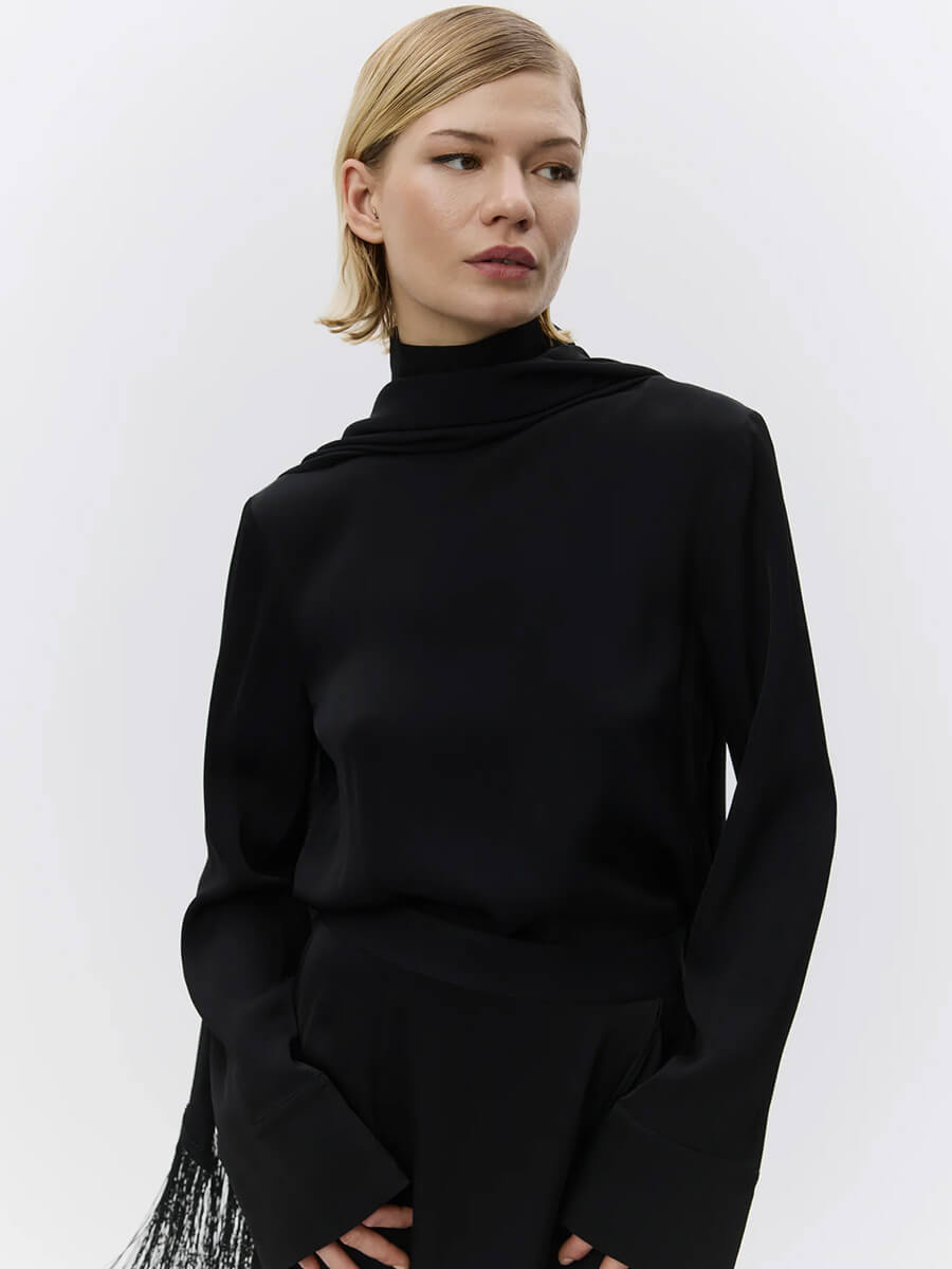 Day Birger et Mikkelsen Rios Matte Crepe Blouse - Black