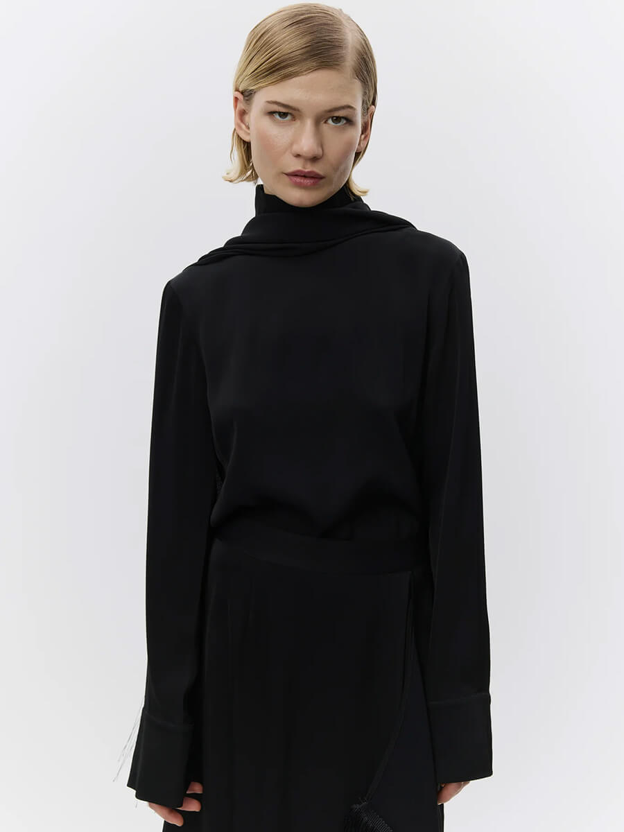  Day Birger et Mikkelsen Rios Matte Crepe Blouse - Black