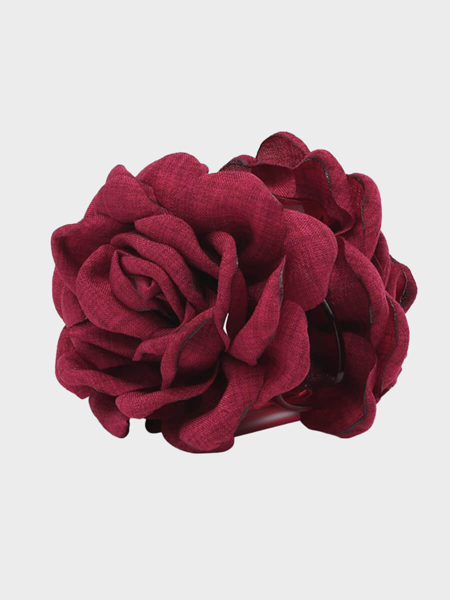 Sui Ava Rosa Hair Clip - Burgundy