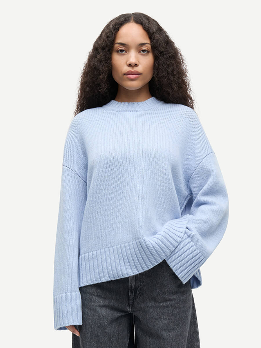 Samsoe Samsoe Sakeiku Sweater - Cashmere Blue