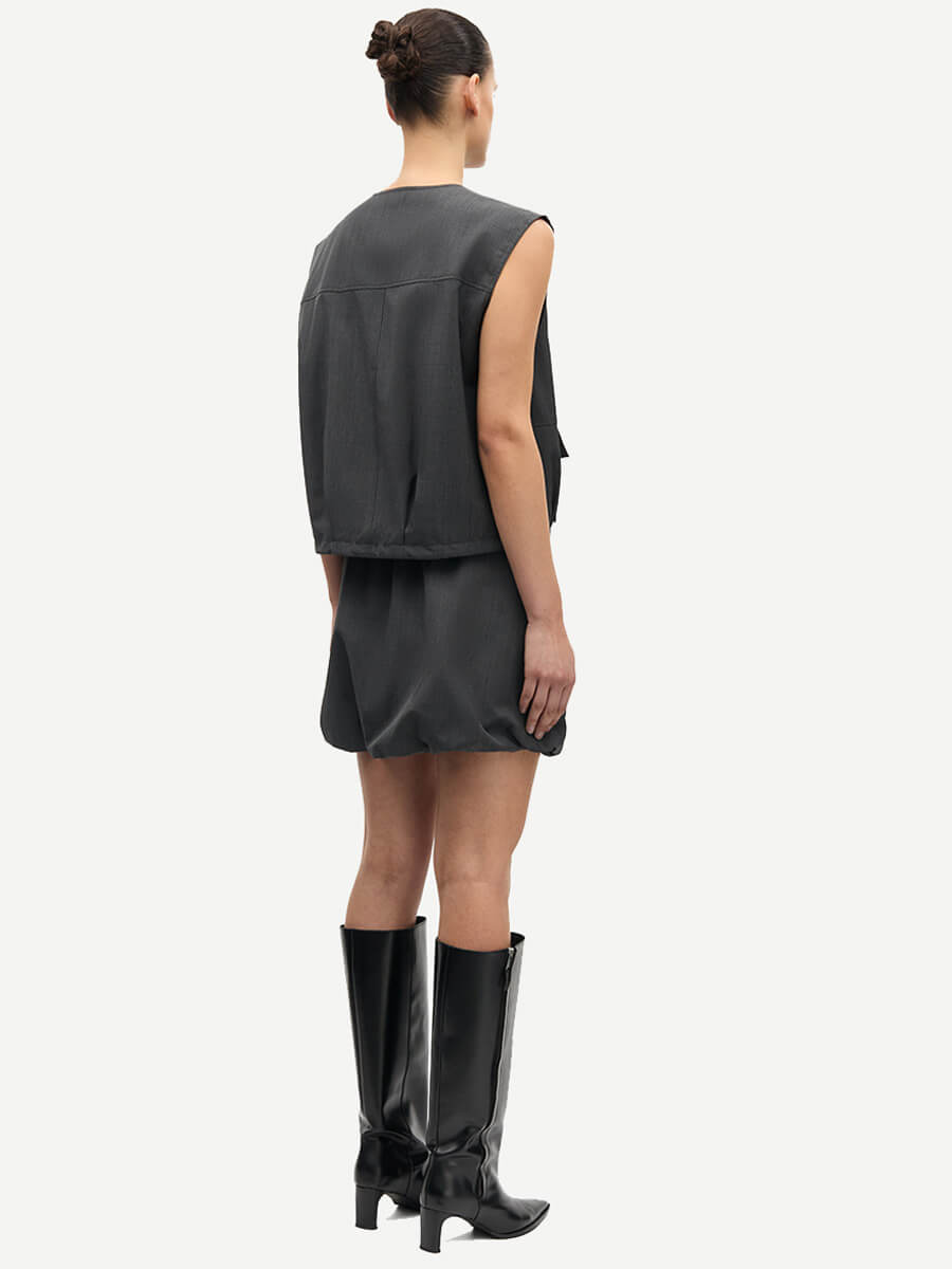 Samsoe Samsoe Sakelly Vest - Dark Grey Melange