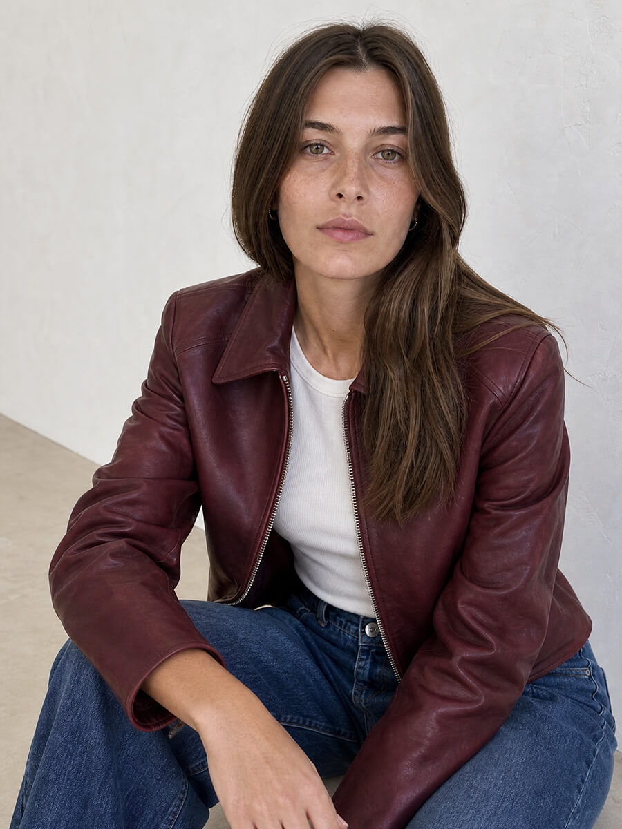 SAMSOE SAMSOE
Sashiva Leather Jacket - Fud
