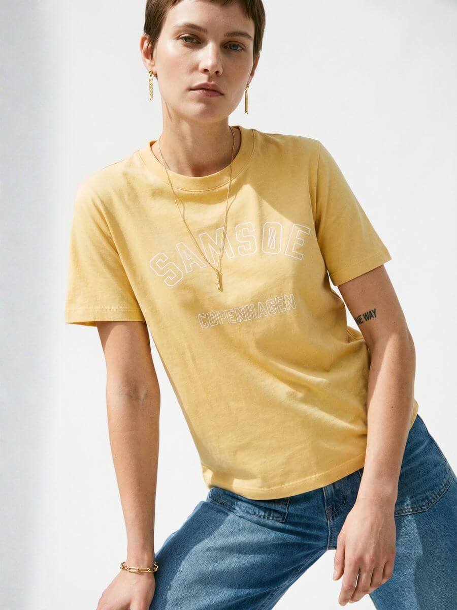 SAMSOE SAMSOE
Sacamino T-shirt - Straw Logo