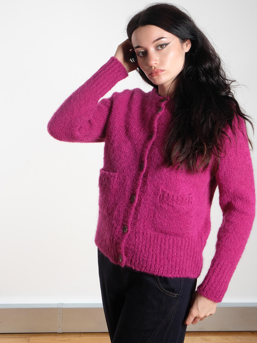 SIBIN LINNEBJERG Chicago Cardigan - fuscia