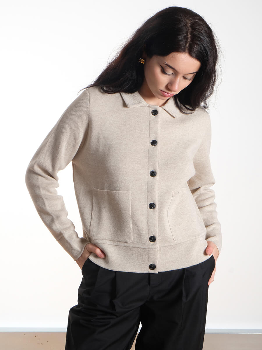 sibin linnebjerg Kaja Cardigan - Dark Sand