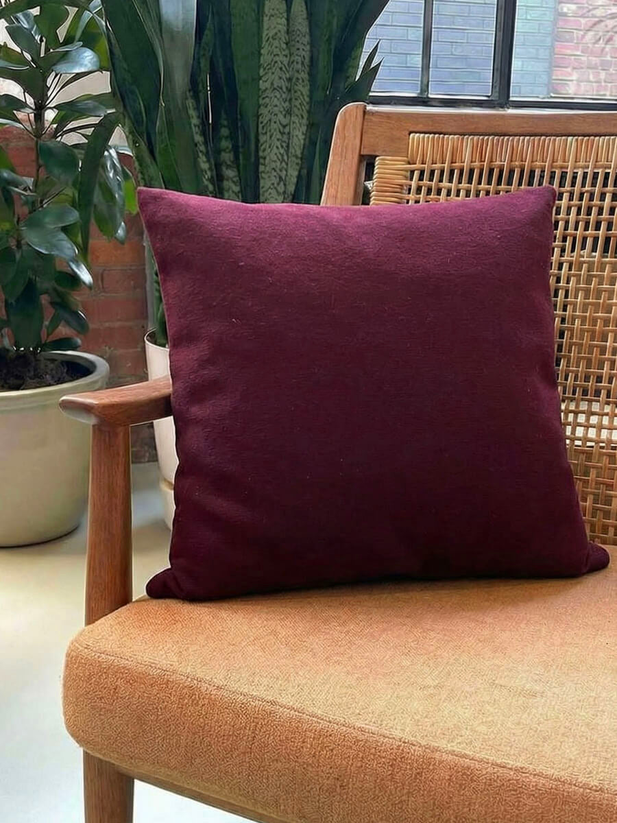 Merino Pillowcase 50x50 - Burgundy