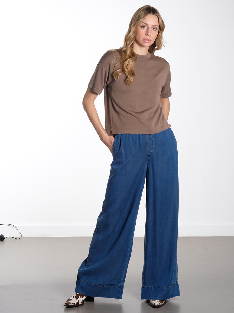 SIBIN LINNEBJERG June T-Shirt - Mole - Numph Numiami Pants  