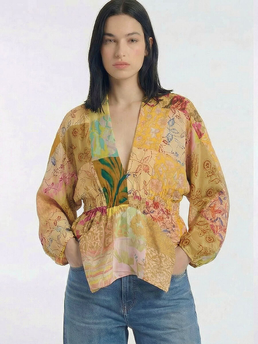 SISSEL EDELBO
Juno Silk Patchwork Top - No.13