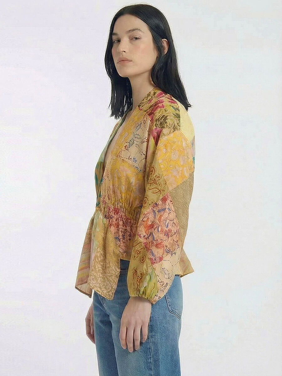 SISSEL EDELBO
Juno Silk Patchwork Top - No.13