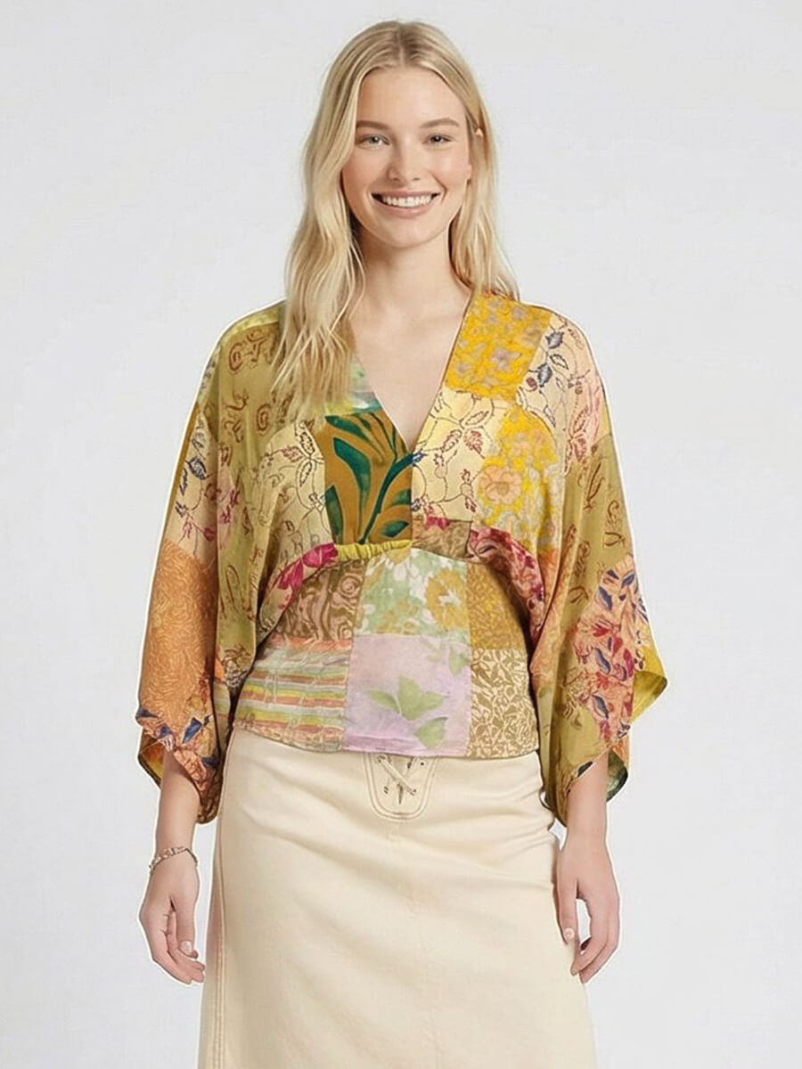 SISSEL EDELBO
Juno Silk Patchwork Top - No.13