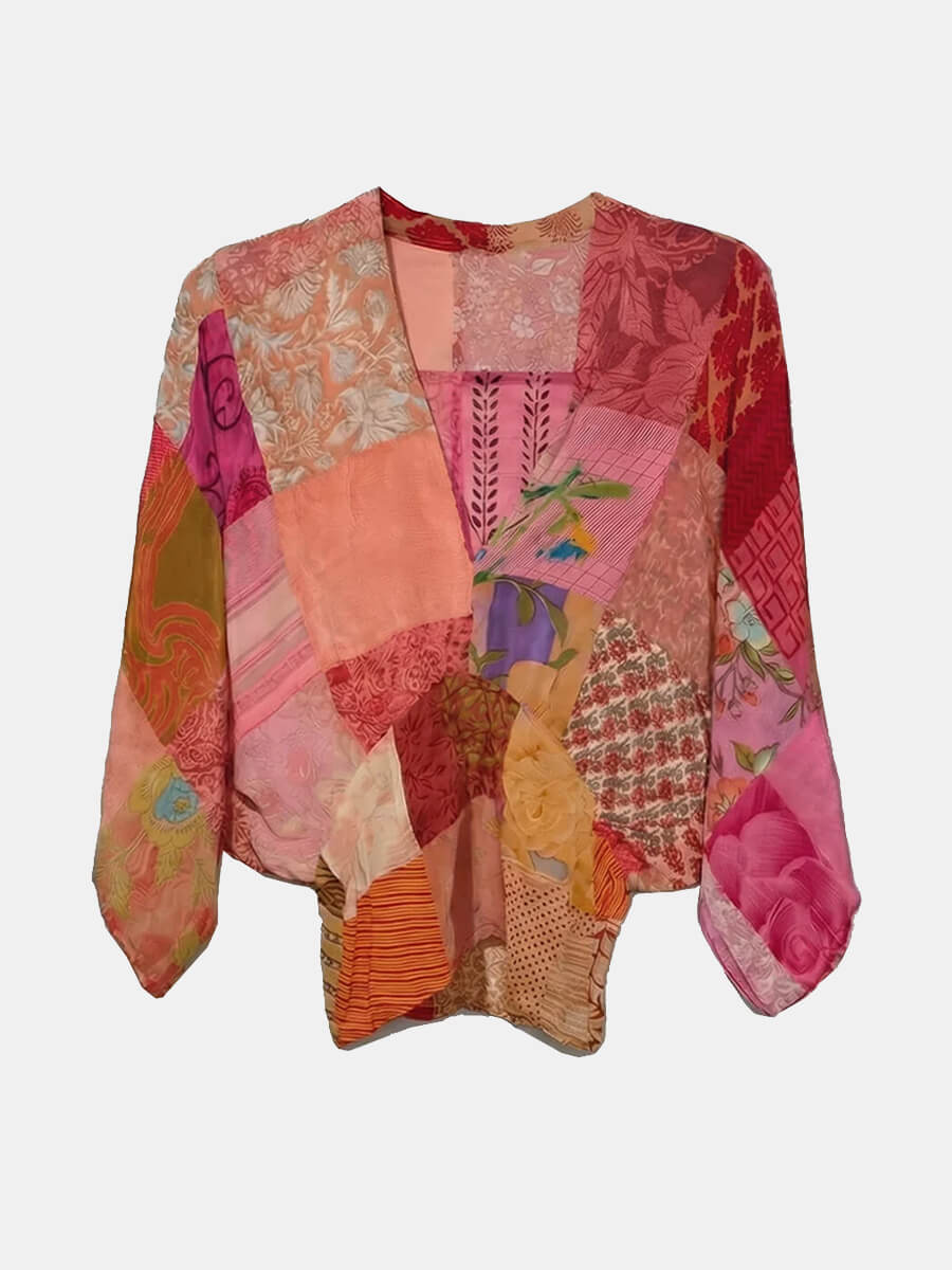 SISSEL EDELBO Juno Silk Patchwork Top - No.61 