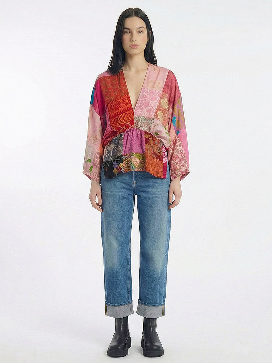 SISSEL EDELBO
Juno Silk Patchwork Top - No.68