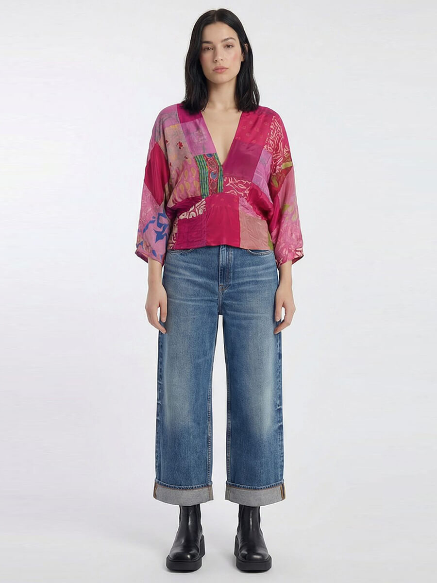 SISSEL EDELBO
Juno Silk Patchwork Top - No.90