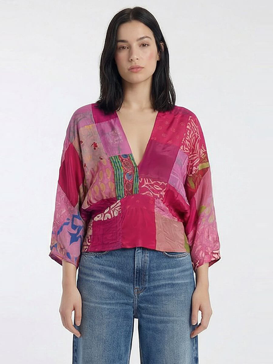 SISSEL EDELBO
Juno Silk Patchwork Top - No.90