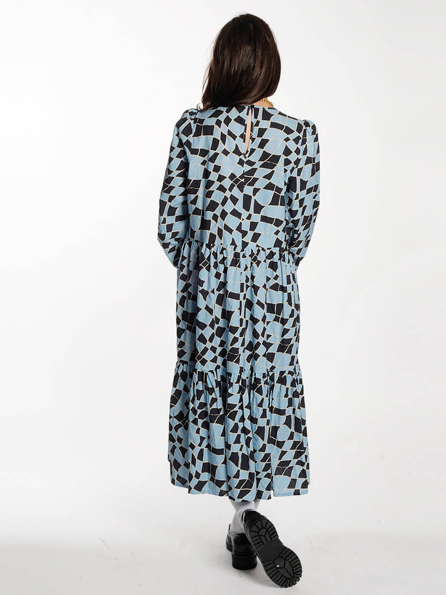 STELLA-NOVA--Midi-Cotton-Dress-with-All-Over-Print
