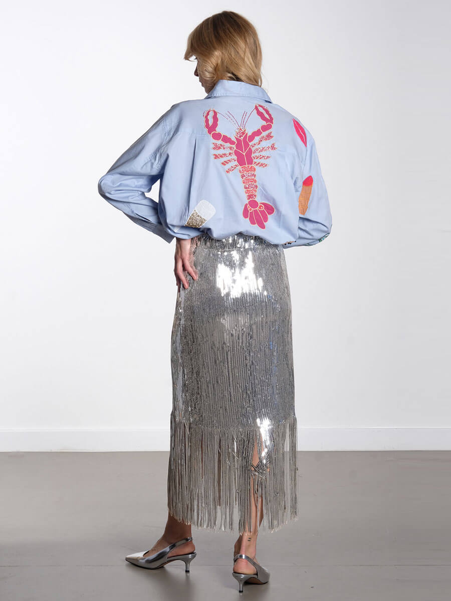 Sequins Fringes Skirt