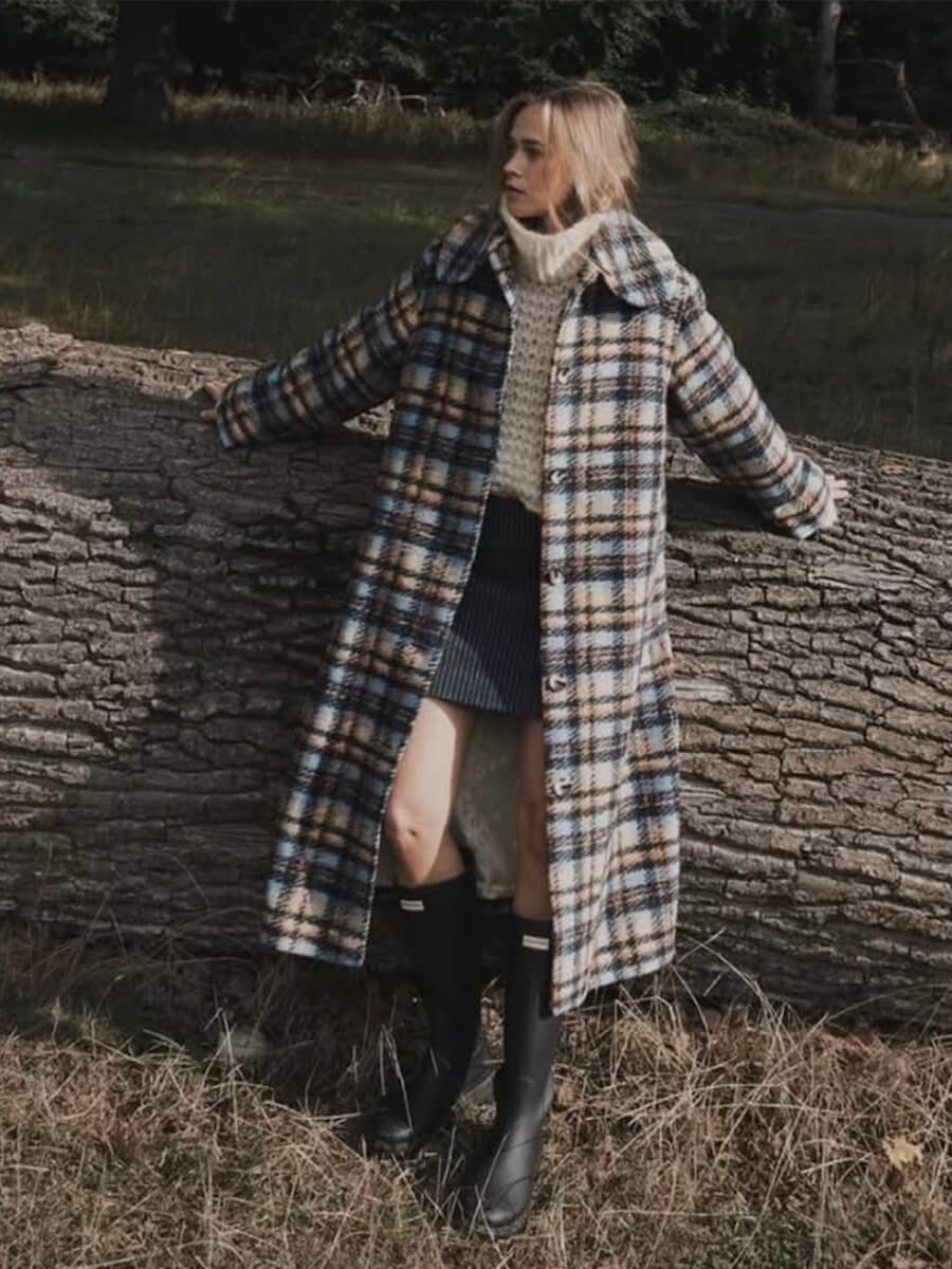 STELLA NOVA
Long Wool Checked Coat - Multi Checks