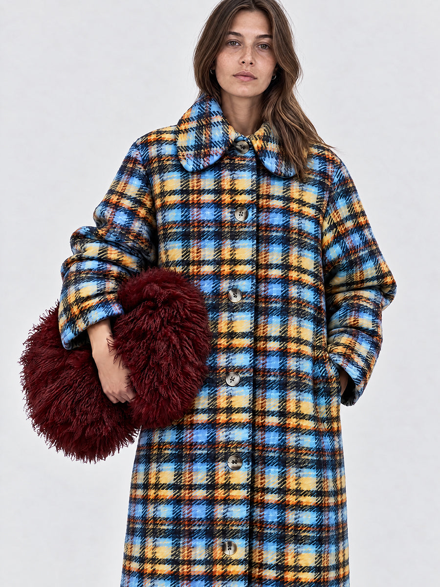 STELLA NOVA
Long Wool Checked Coat - Multi Checks
