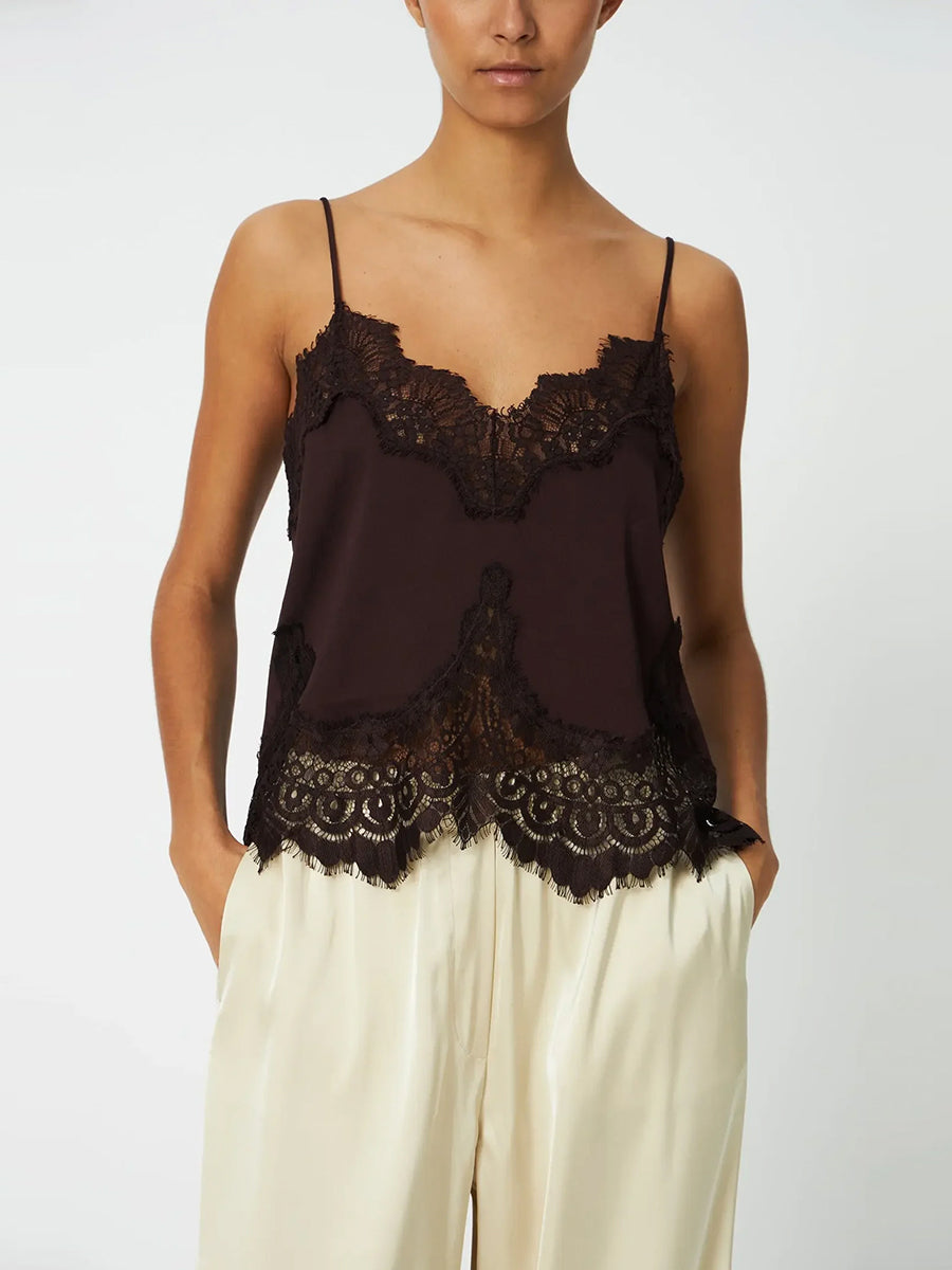 STELLA NOVA
Underlayer Lace Top - Dark Brown