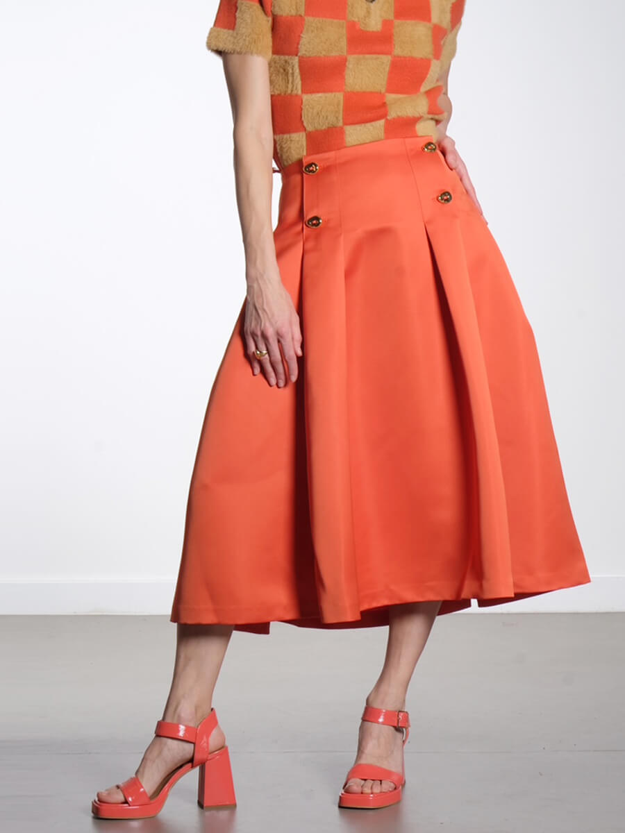 STINE GOYA
High Volume Midi Skirt - Mecca Orange