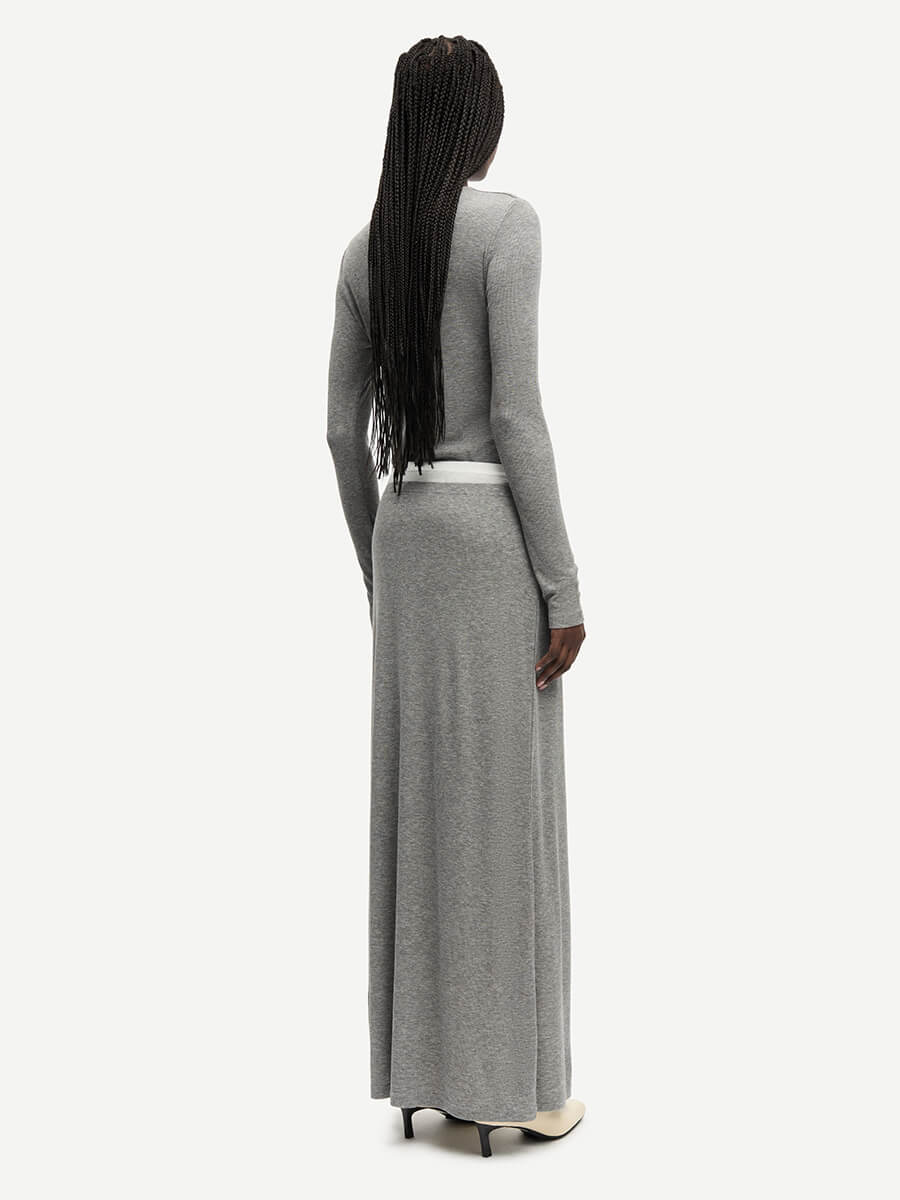  Samsoe Samsoe Sadou Skirt - Mid Grey Melange