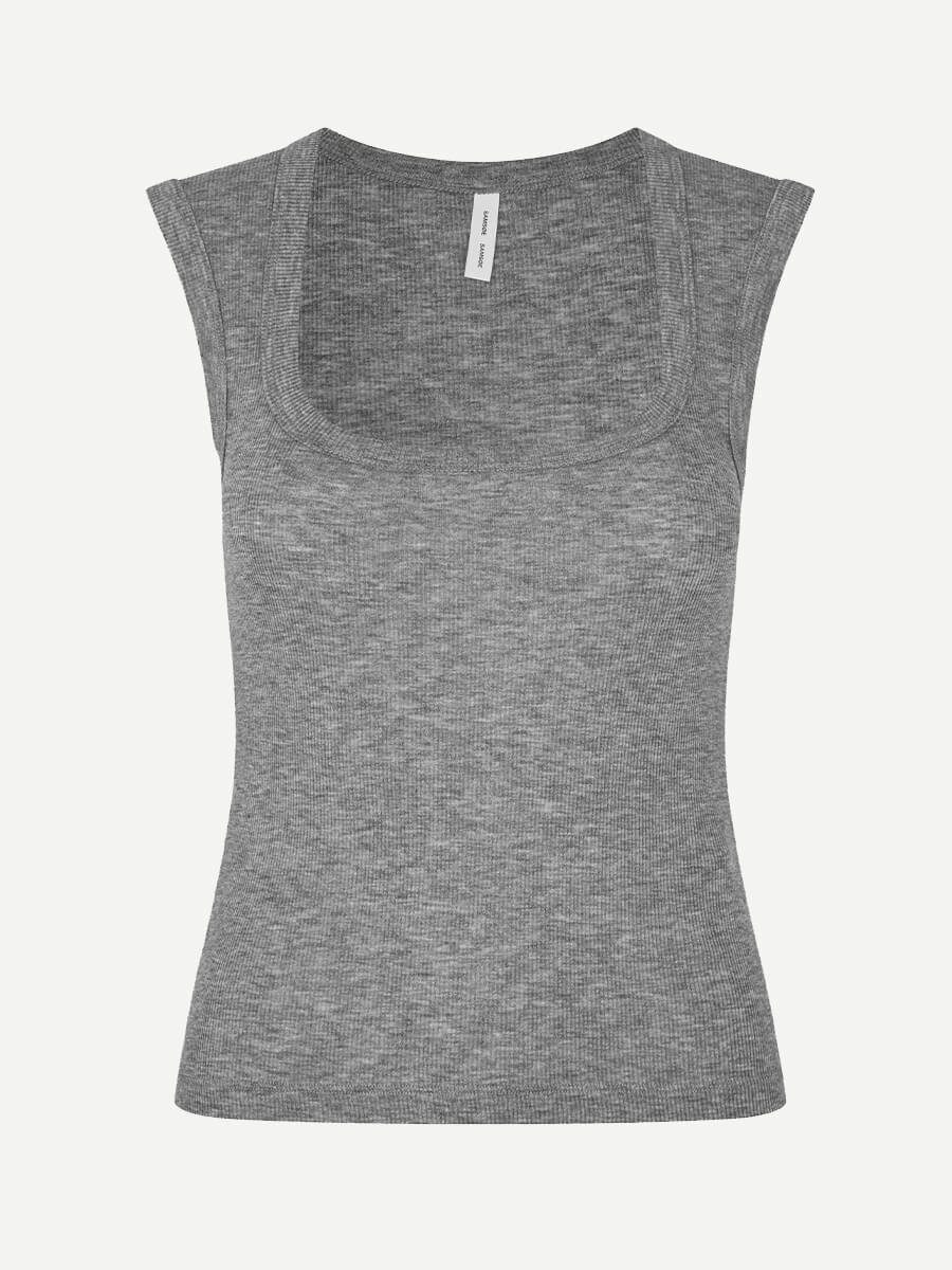 Sadou Tank Top - Mid Grey Melange