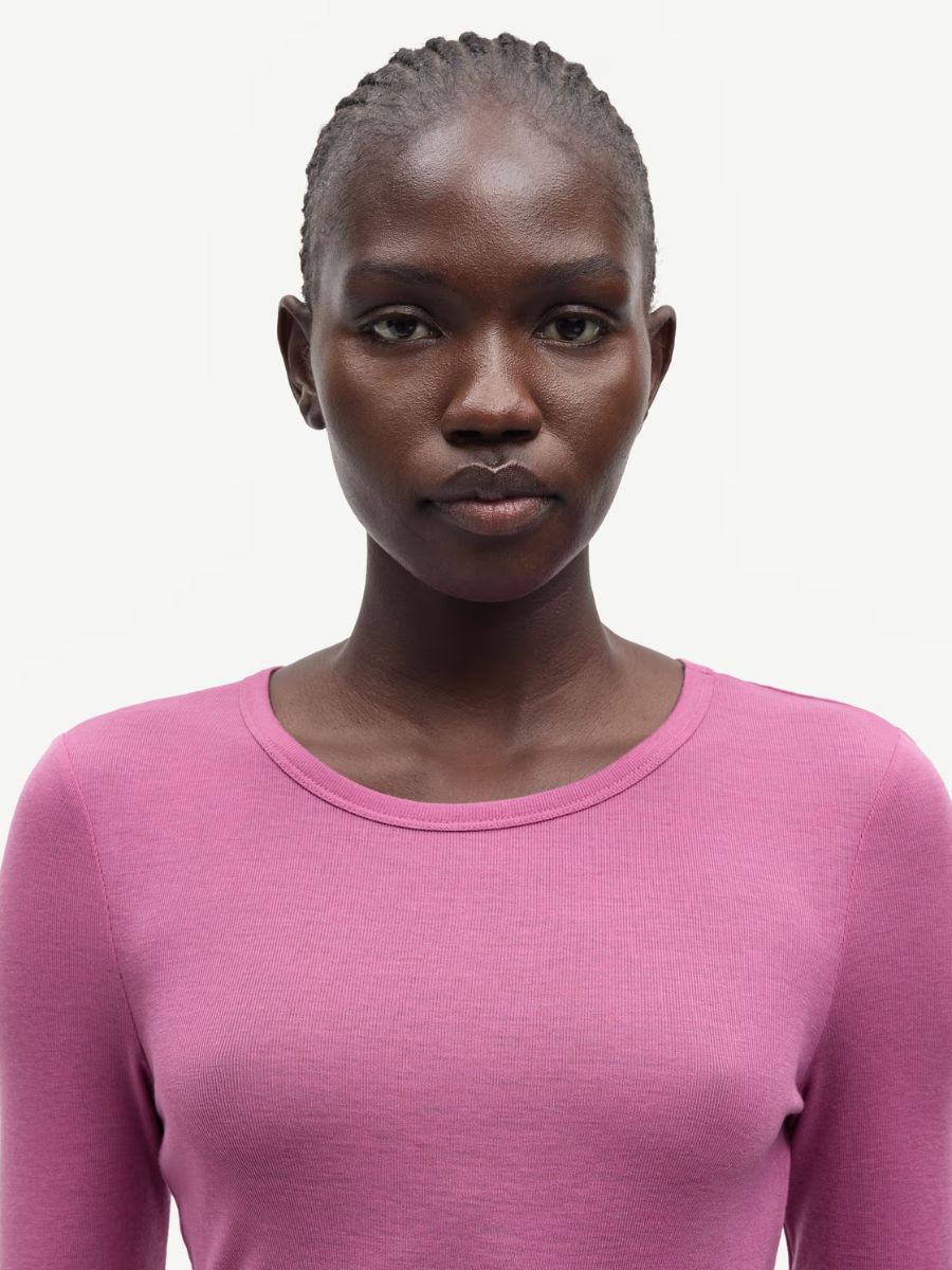 Samsoe Samsoe - Sadou LS T-Shirt - Red Violet