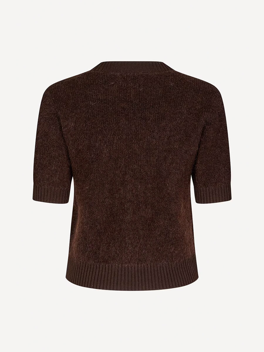 Samsoe-Samsoe-Jeanne-Short-Sleeve-Jumper - Chocolate-Torte