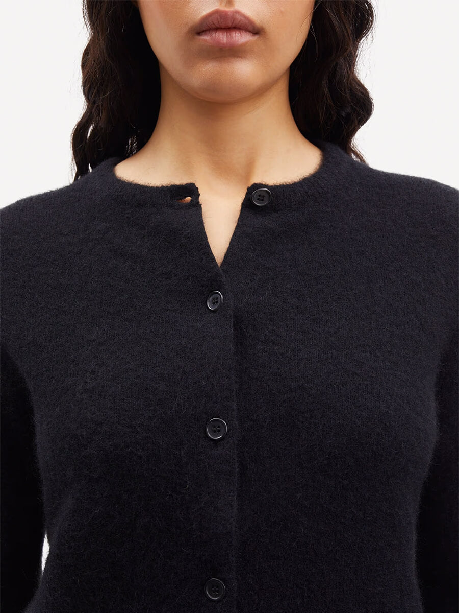 Samsoe-Samsoe-Nor-Short-Cardigan - Black