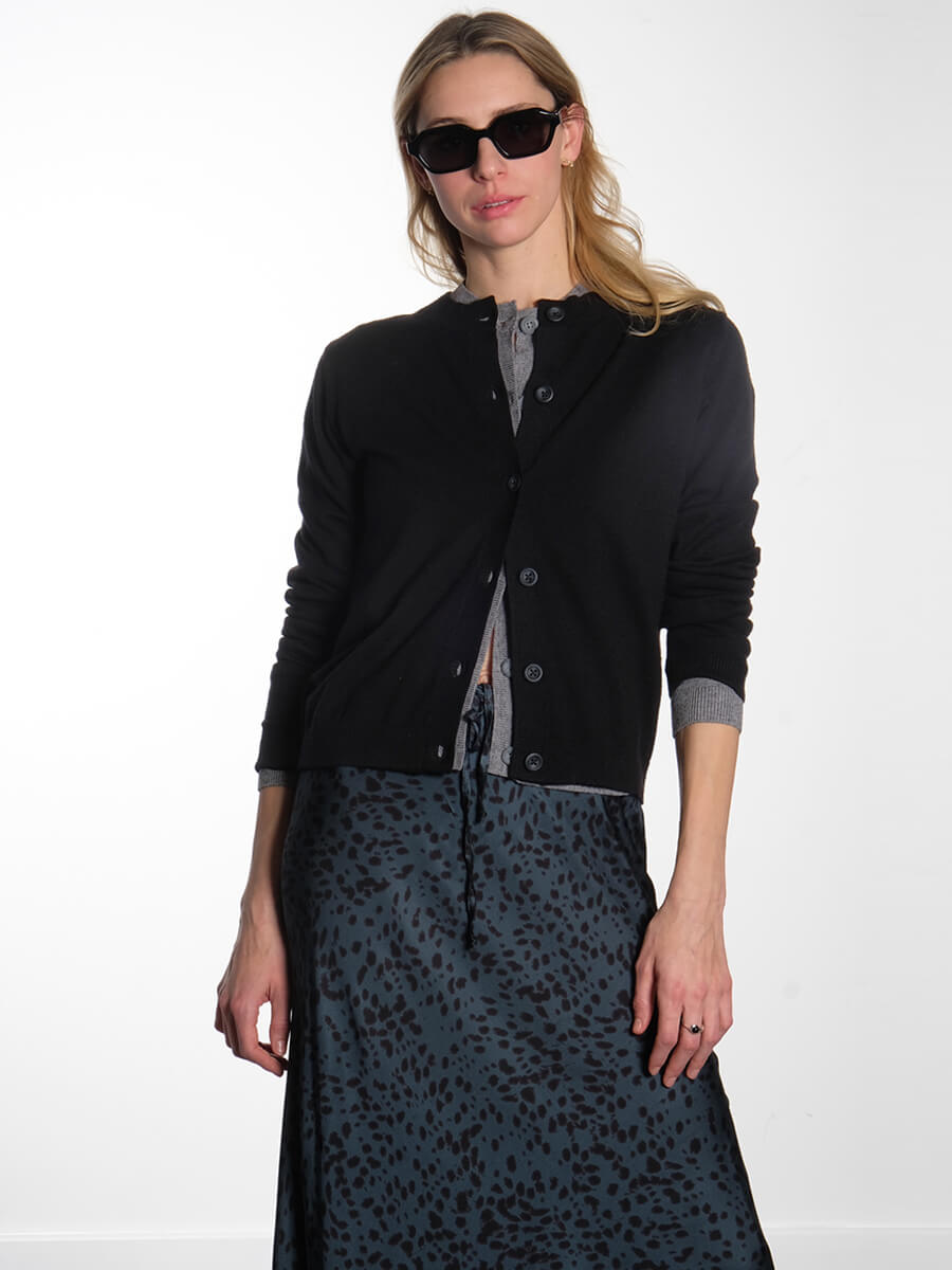 Samsoe Samsoe Nor short cardigan - black