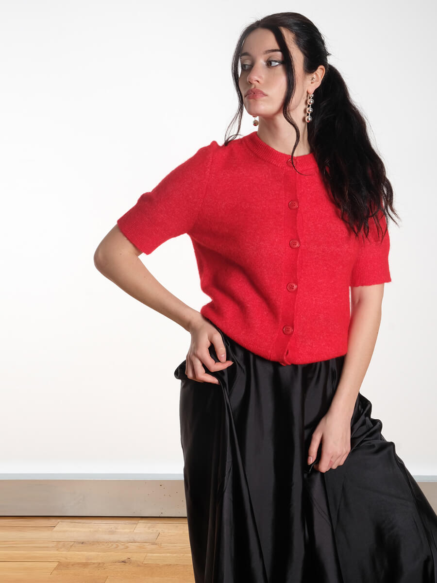 Samsoe Samsoe Sanoura SS Cardigan - Haute Red