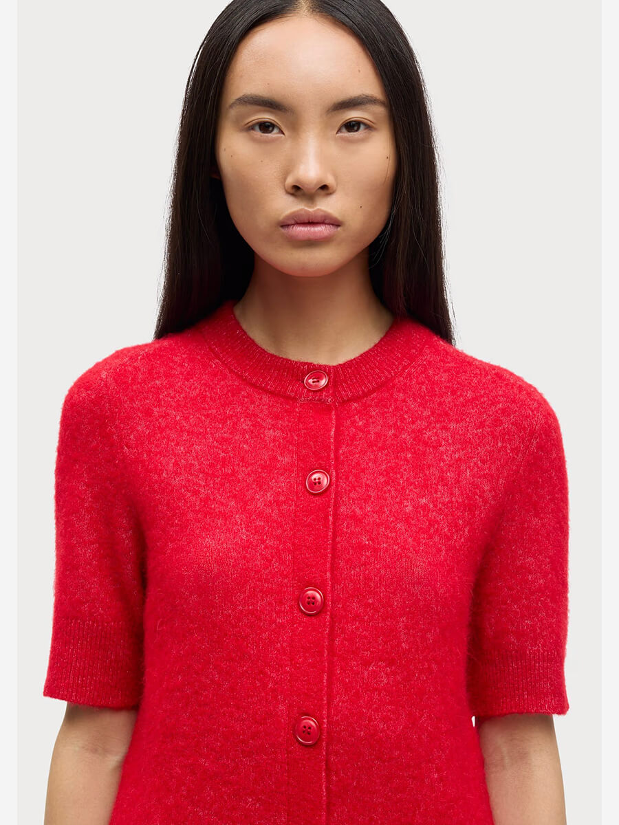 Samsoe Samsoe Sanoura SS Cardigan - Haute Red.