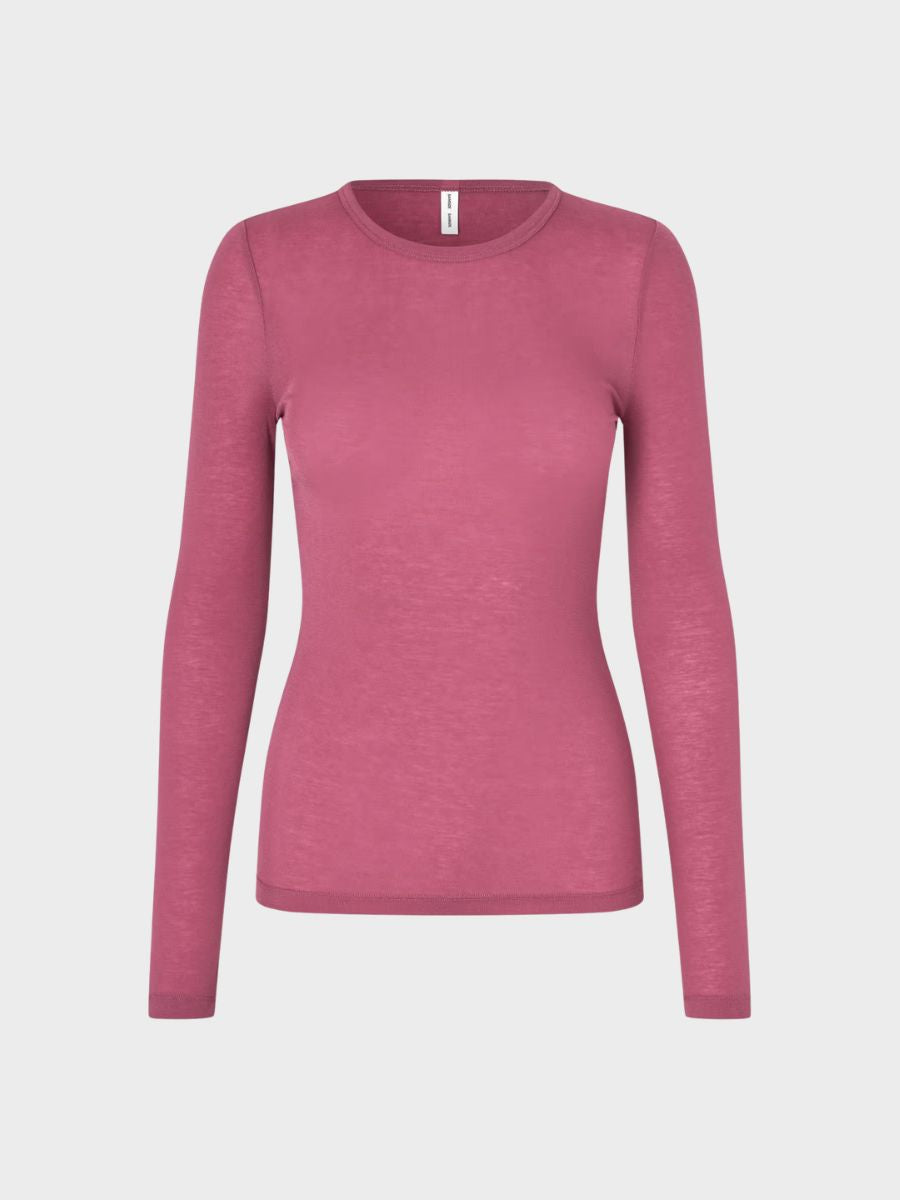 Samsoe Samsoe - Sadou LS T-Shirt - Red Violet