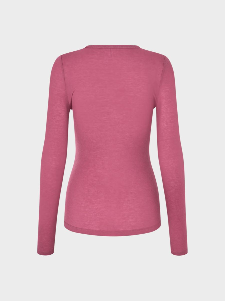 Samsoe Samsoe - Sadou LS T-Shirt - Red Violet